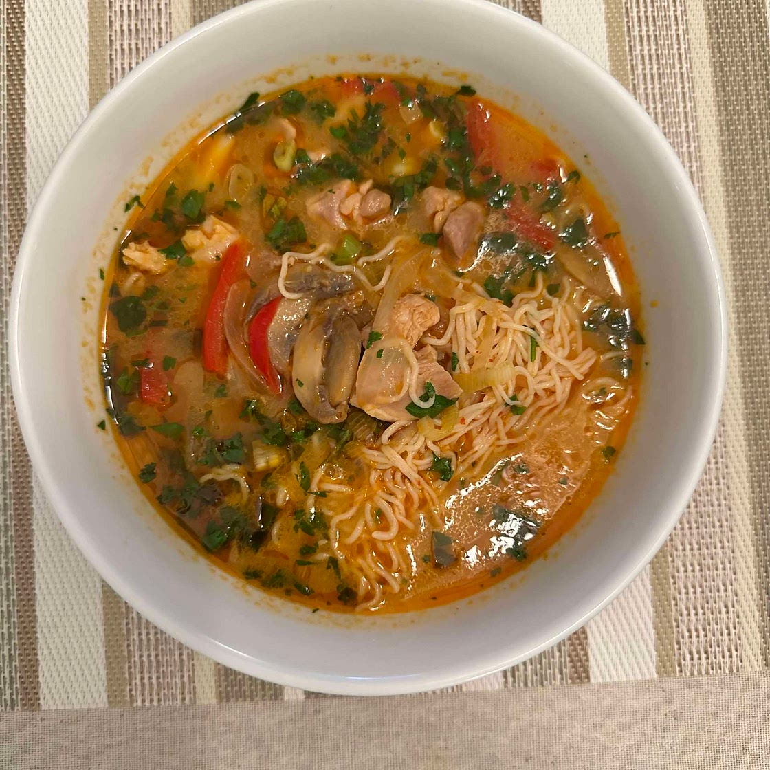 Keto Thai Noodle Soup