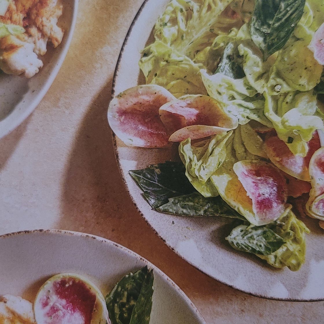 Chicken Paillard Salad with Thai Basil Green Goddess