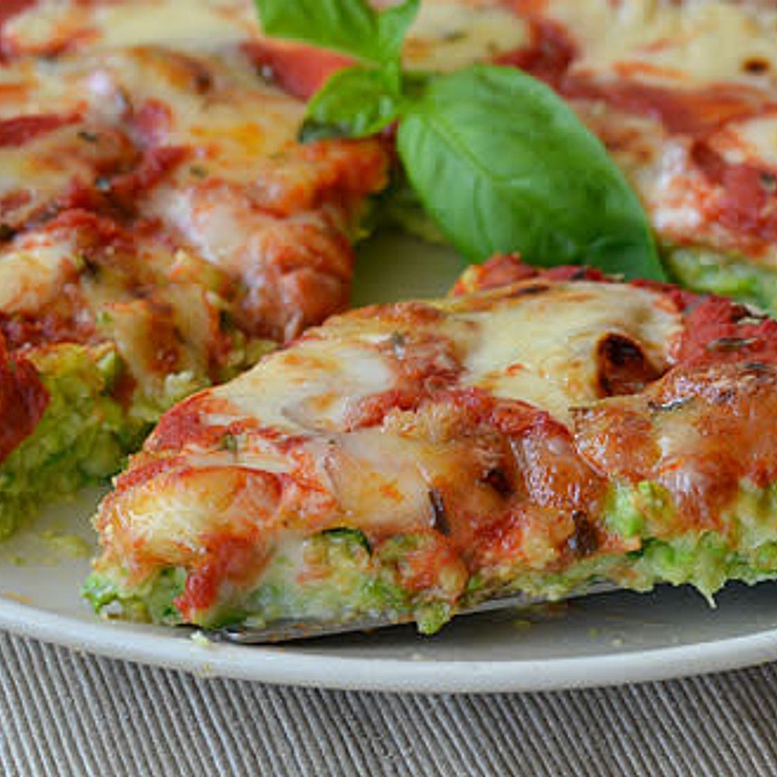 Pizza légère brocoli et courgettes