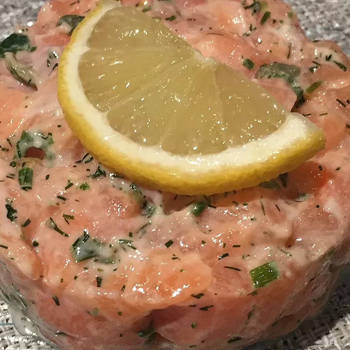 Tartare de saumon frais et rapide