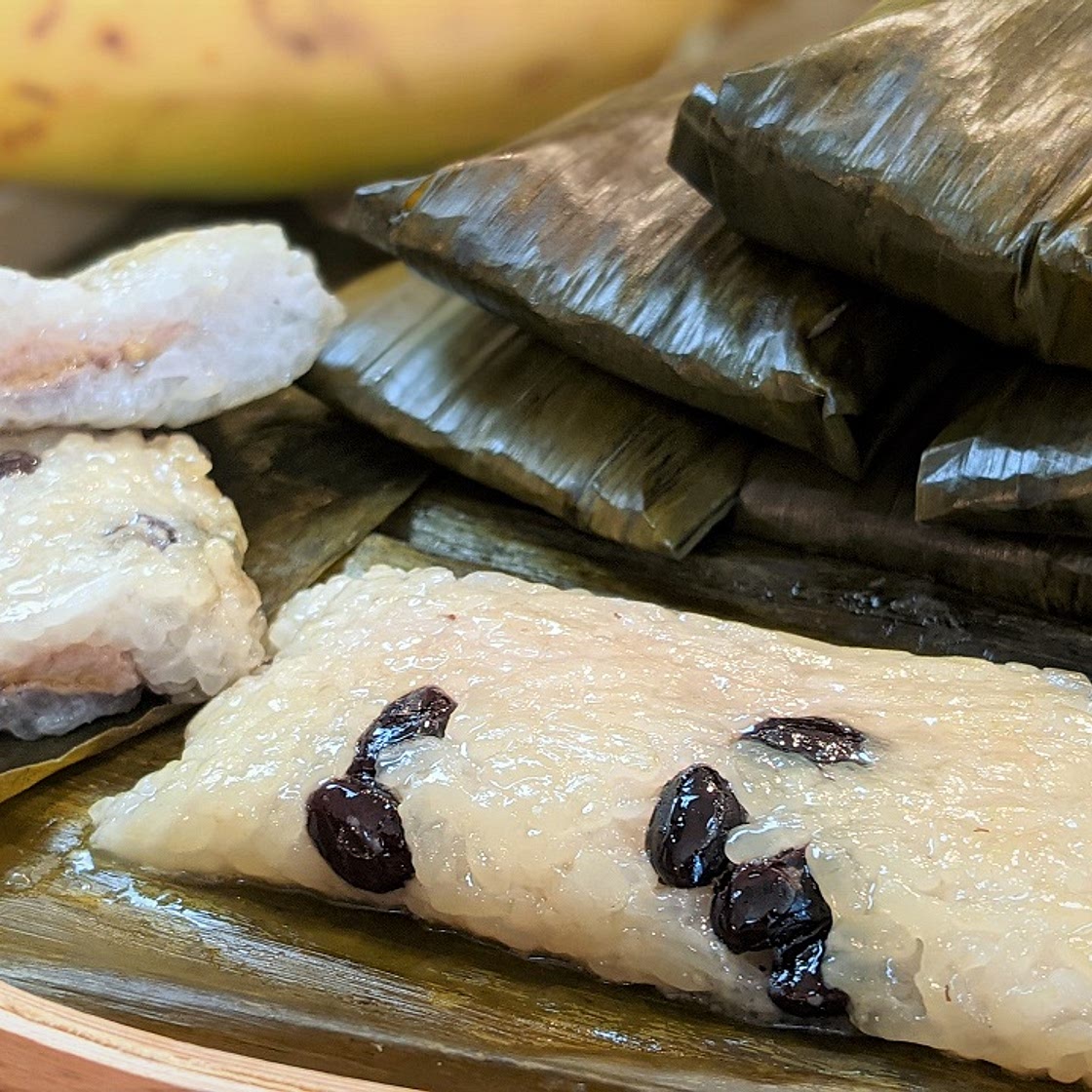 Gâteaux de riz gluant à la banane
