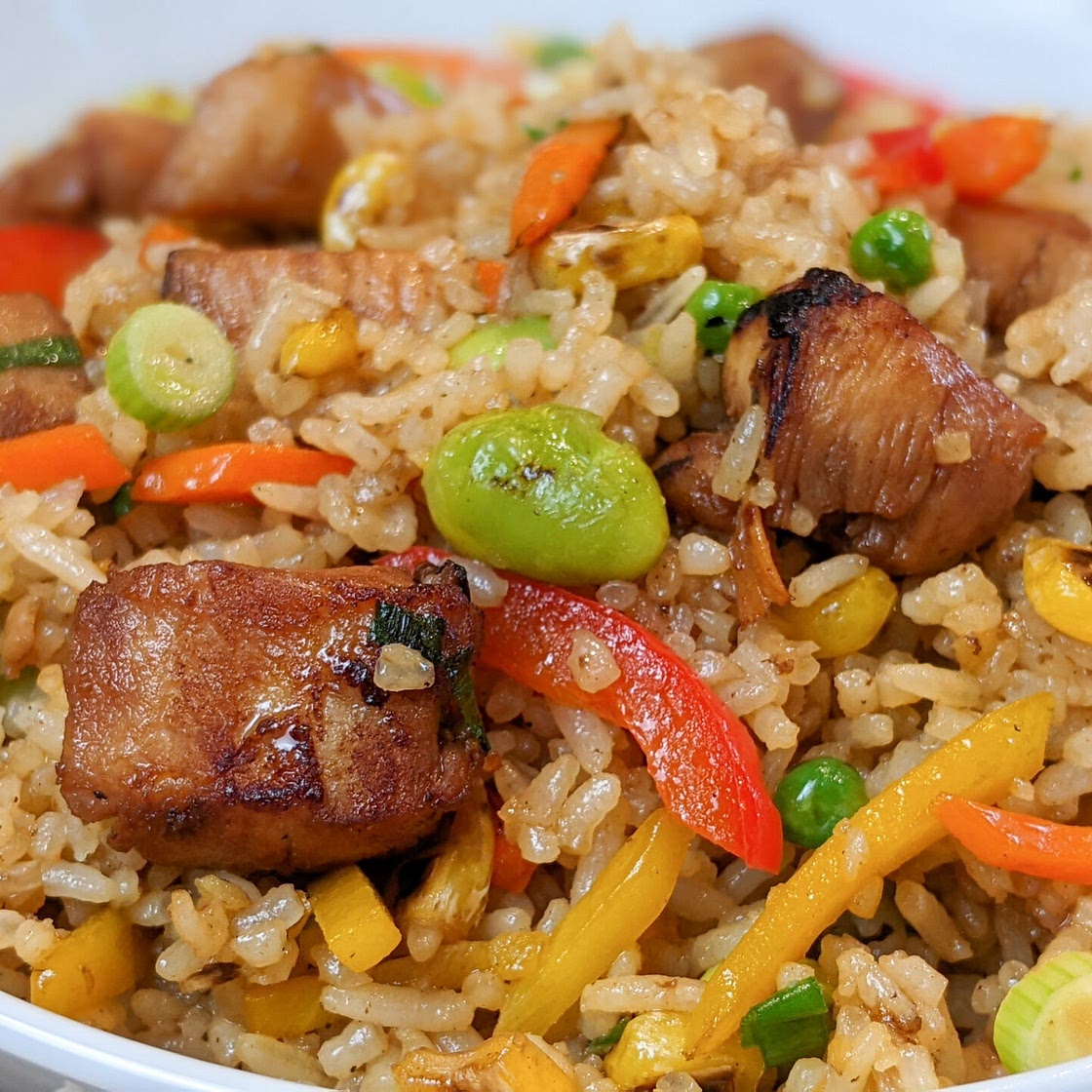 Poulet yakitori avec riz frit à la japonaise (comme celui du Costco)