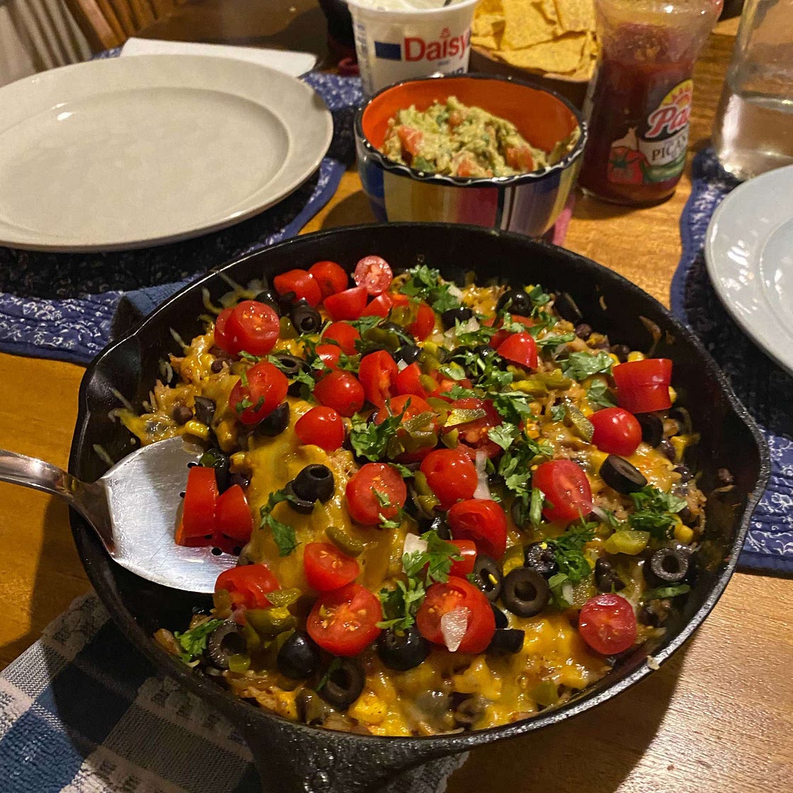 One Skillet Mexican Rice Casserole