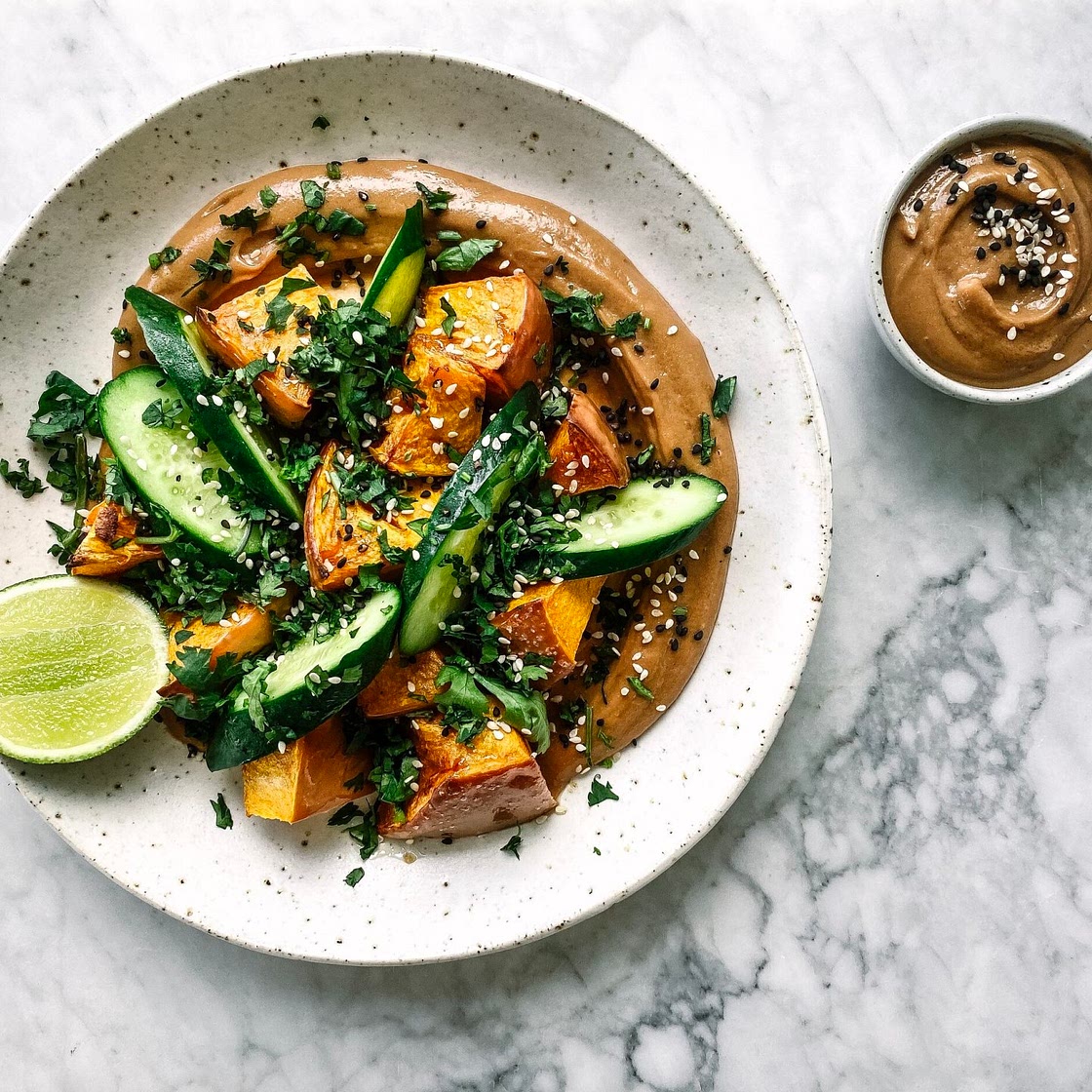 Chunky Satay Roasted Pumpkin
