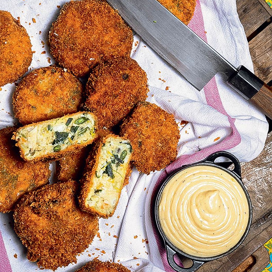 Beignets de légumes, morue, et aïoli