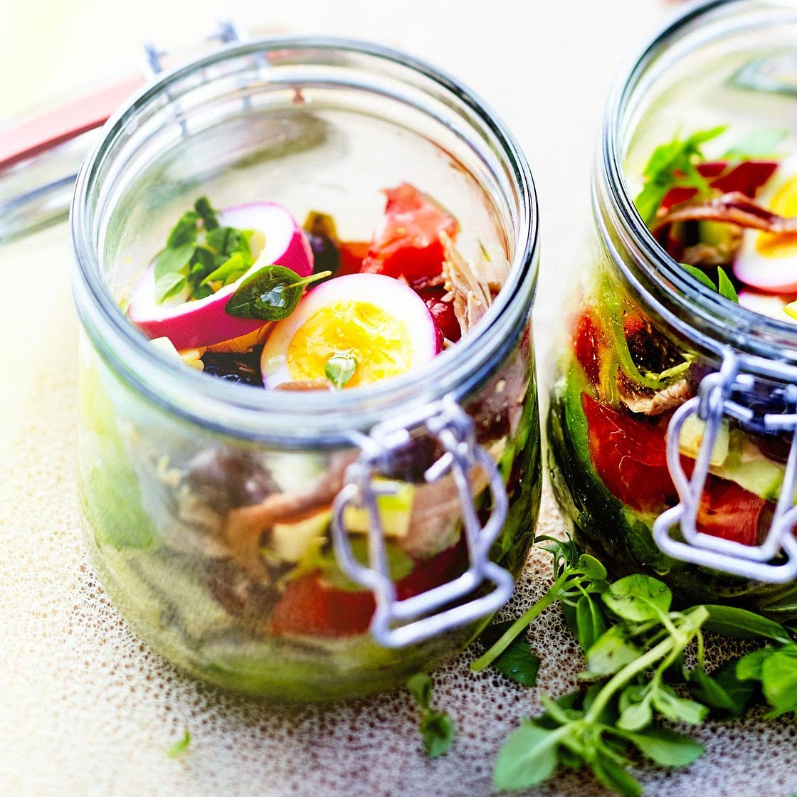 Salade « pan bagnat » en bocal