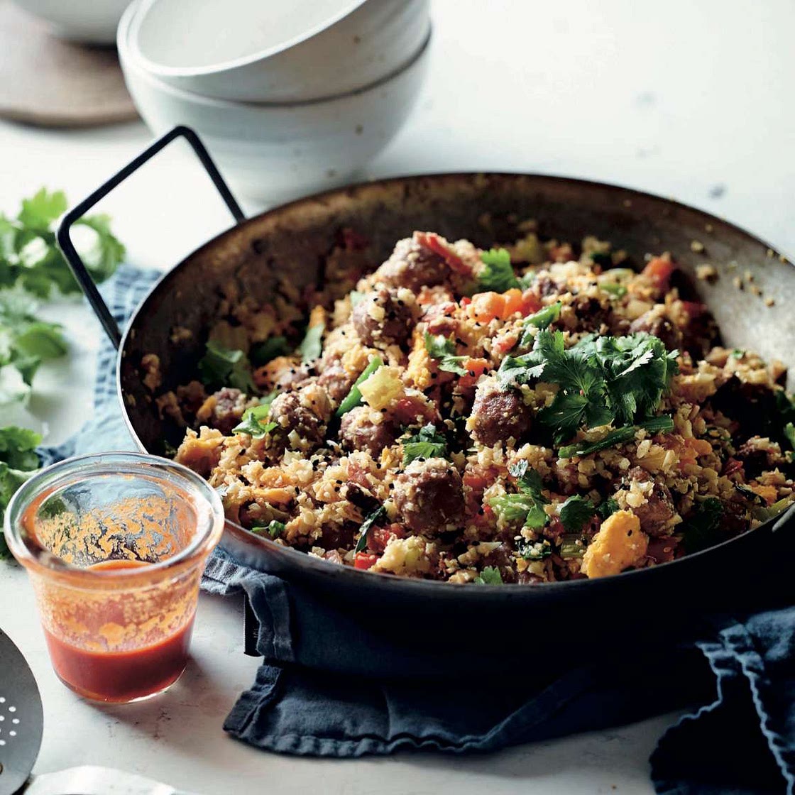 Cauliflower Fried Rice with Sausage