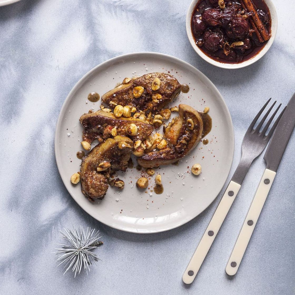 Foie gras pané aux noisettes