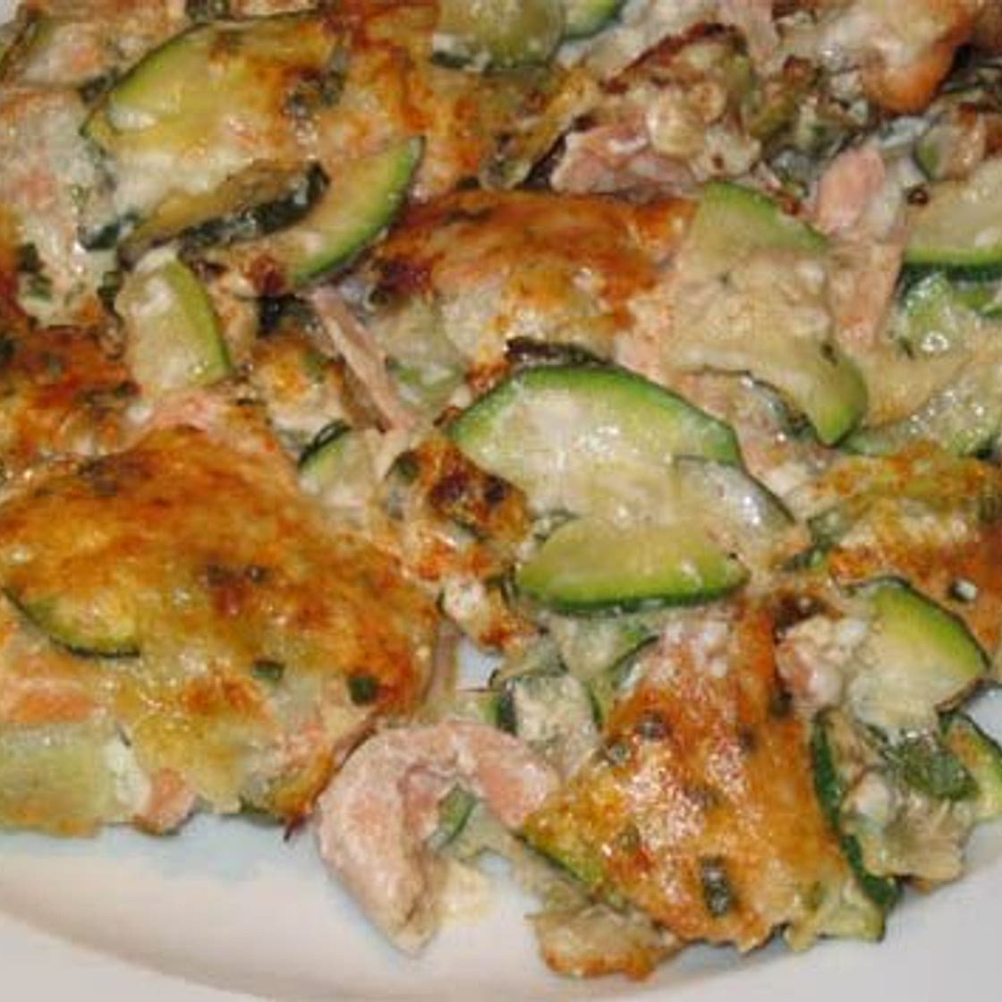 Gratin de ravioles aux deux saumons