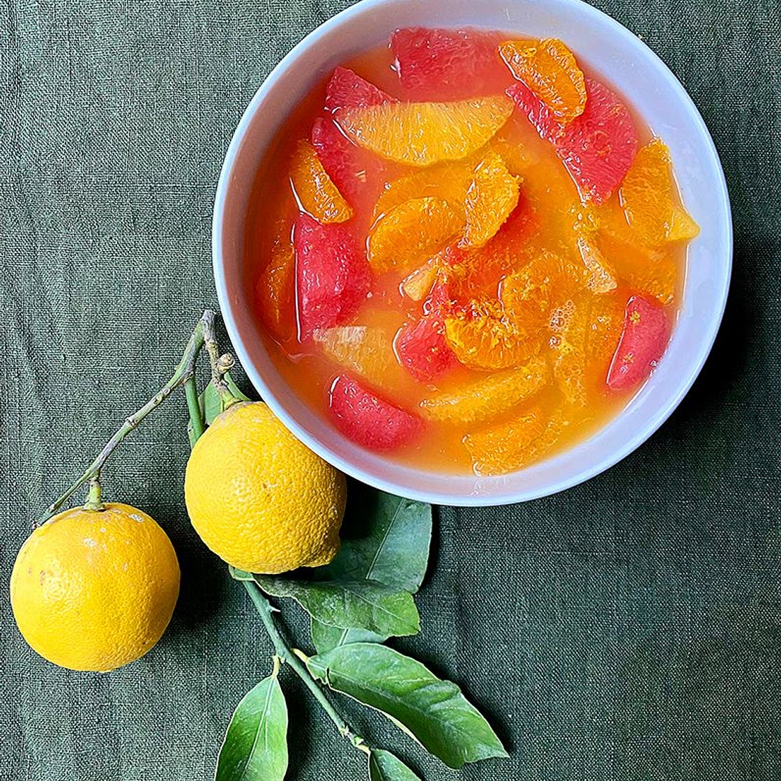 Salade d’agrumes à la fleur d'oranger