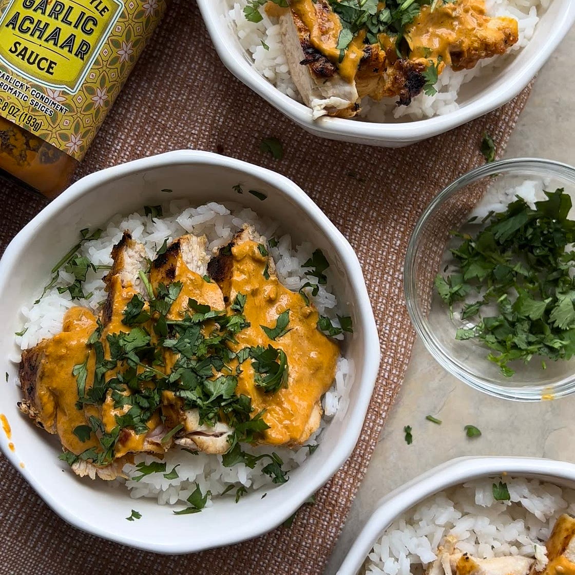 Grilled Chicken with Garlic Achaar