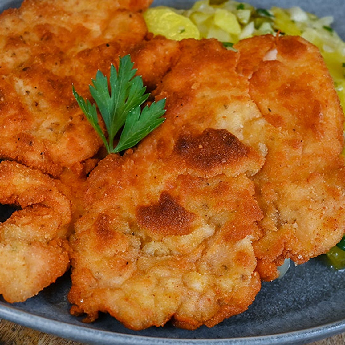 Chicken Schnitzels & German Style Potato Salad