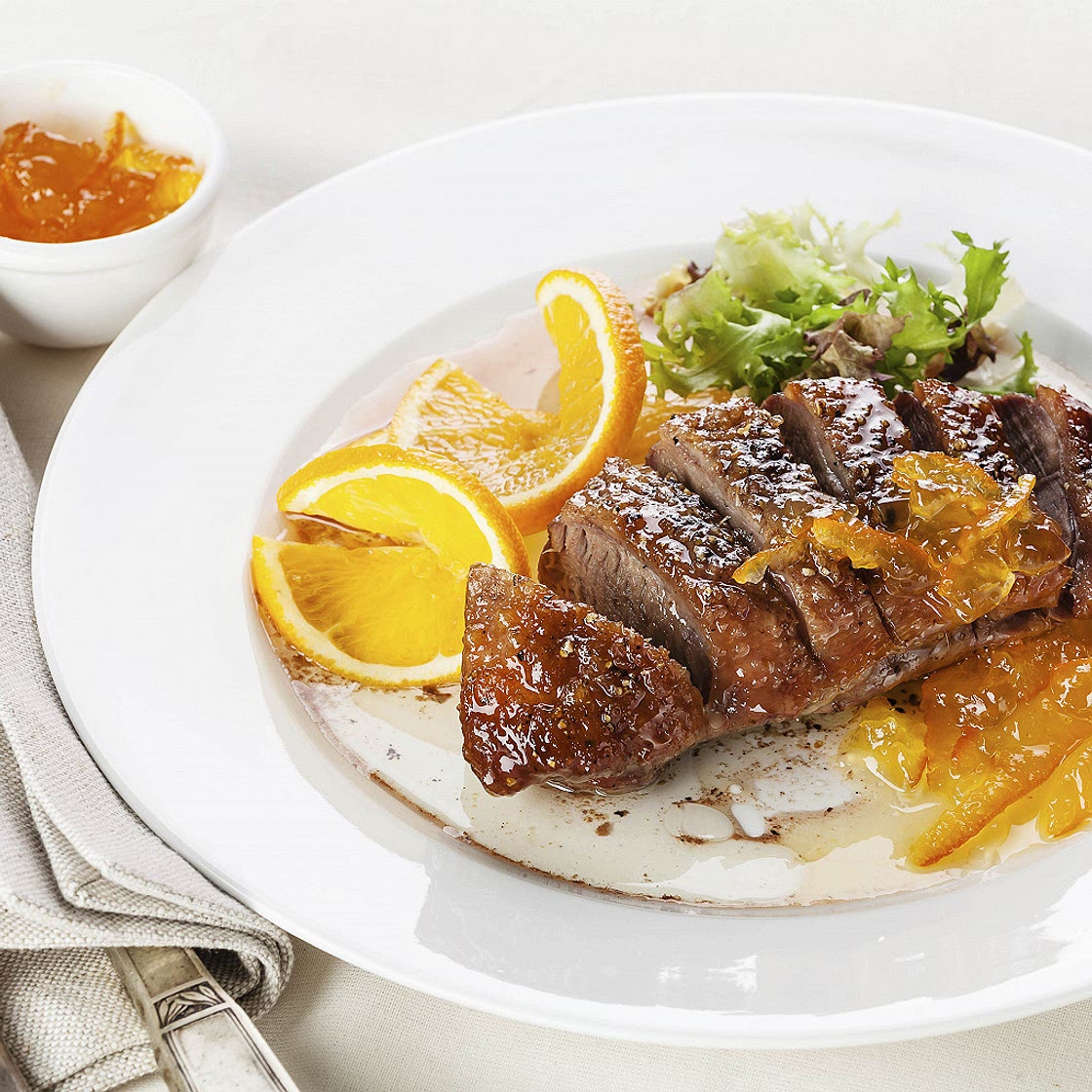 Magret de canard à l'orange