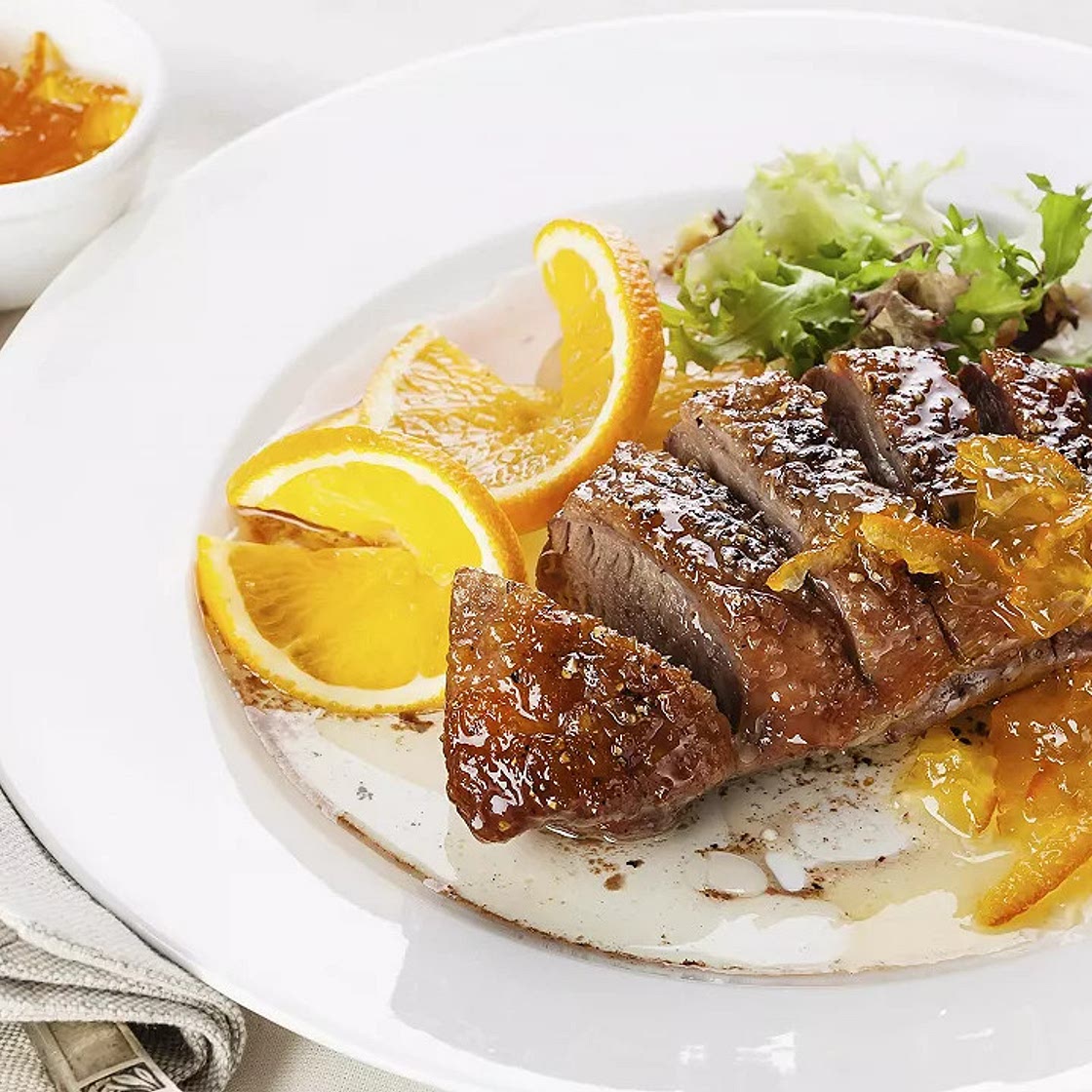 Magret de canard à l'orange