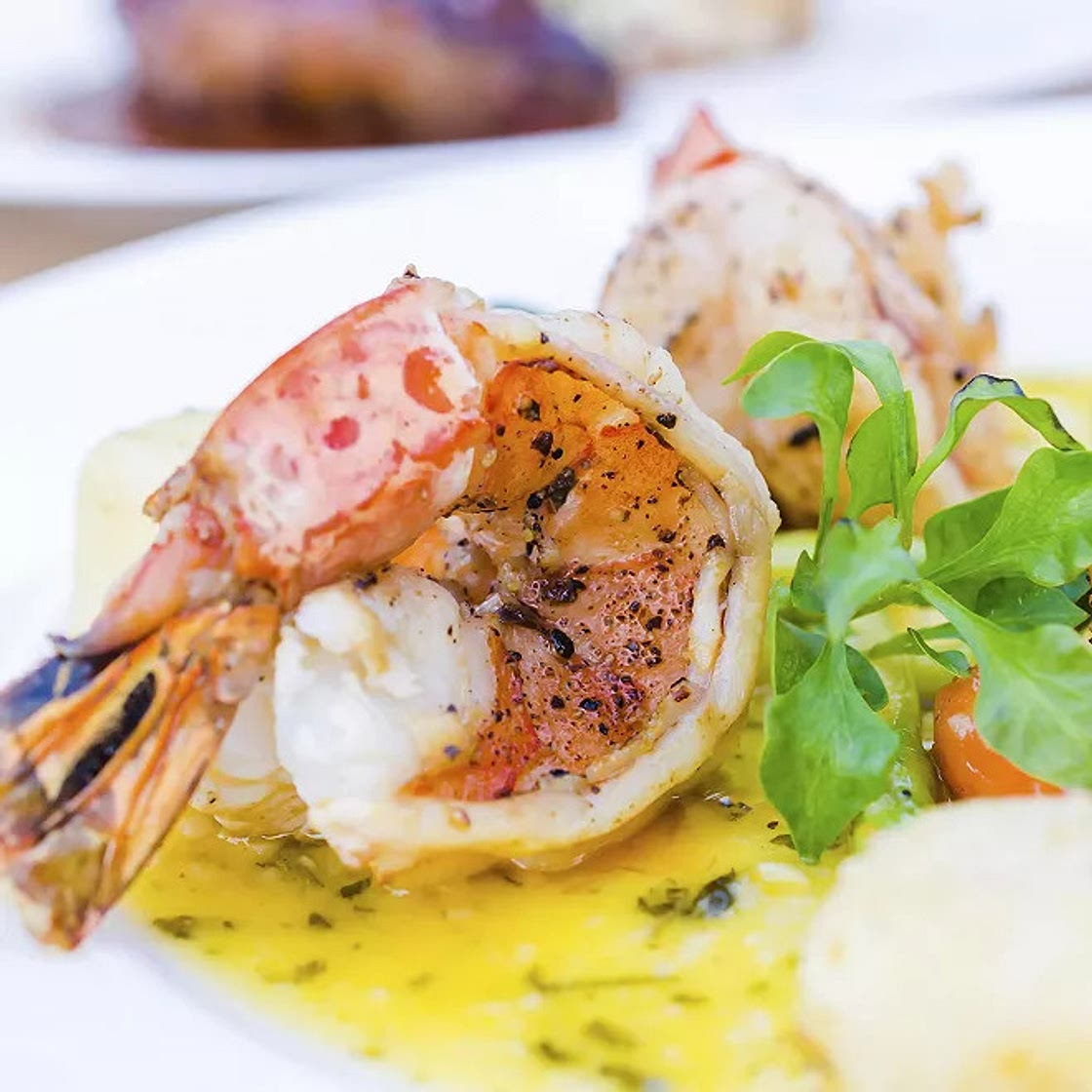 Gambas au beurre d'ail et au citron