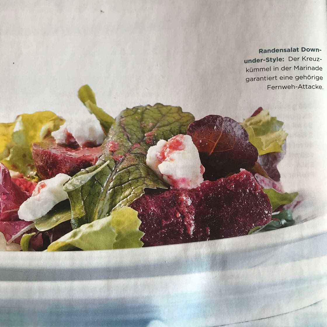 Marinierte rote Beete mit fera und Salat 11/2010 S. 78