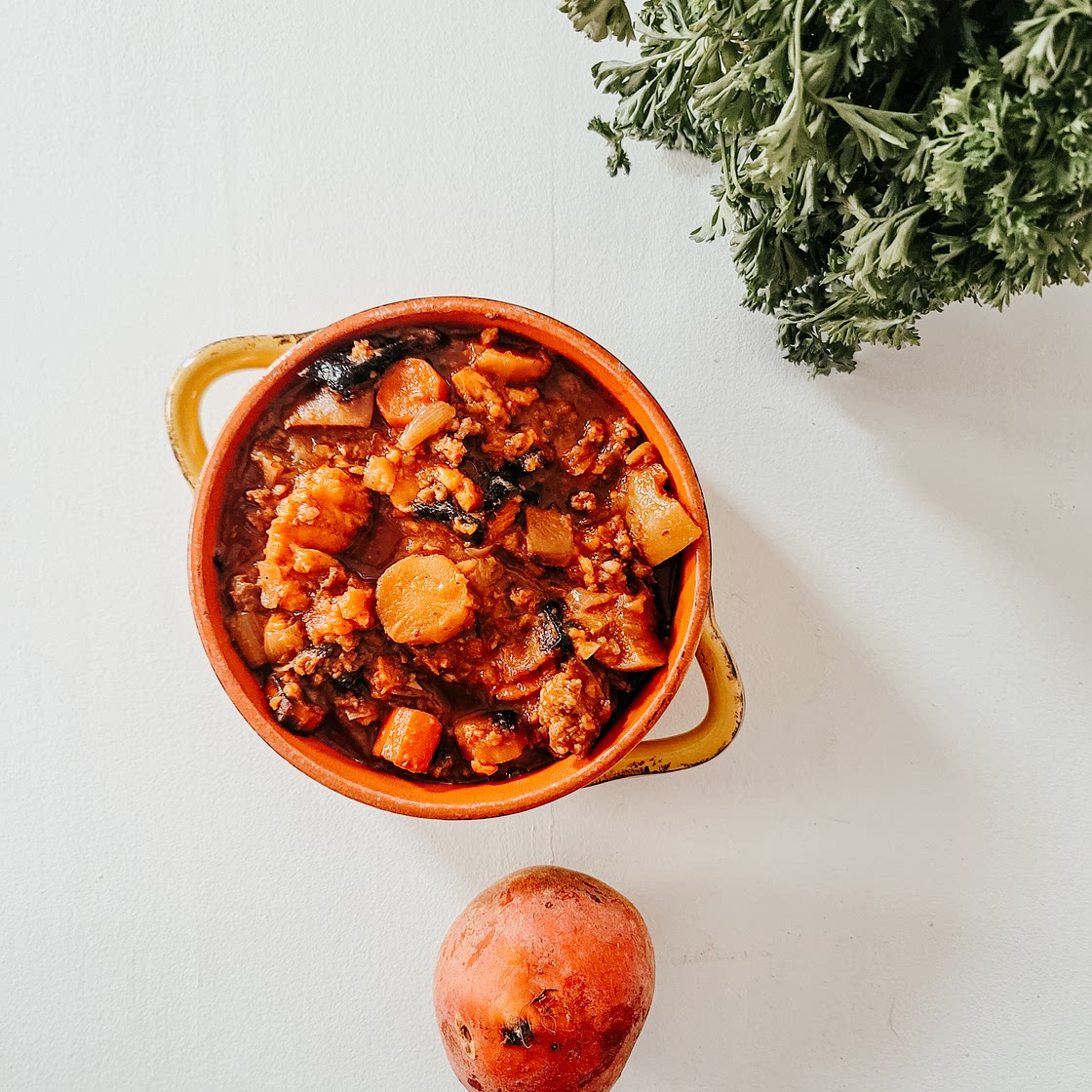 (O) Roasted Root Vegetable, Sausage Stew (Ovulatory) - Seeking Vitality Wellness