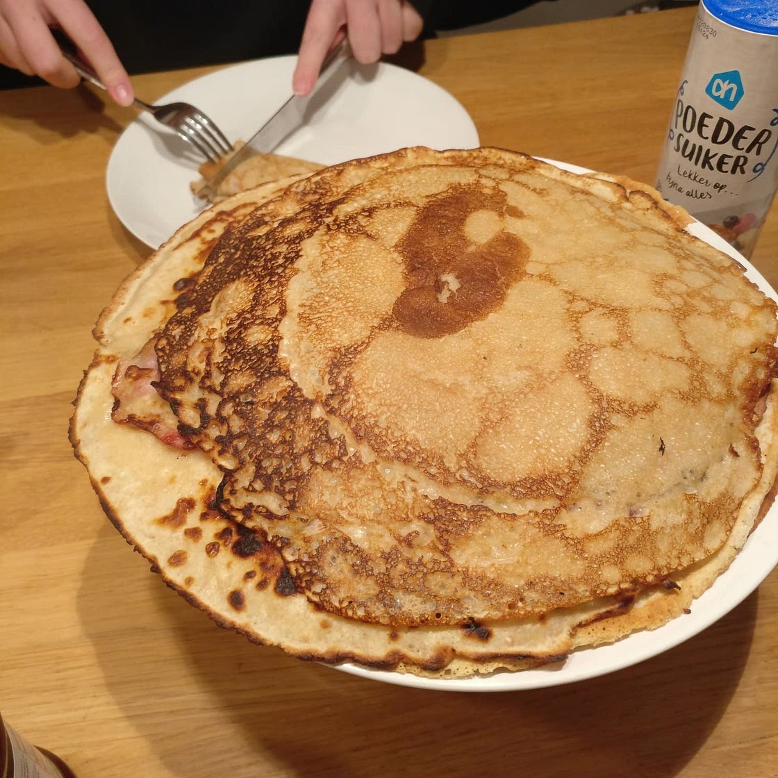 Dutch pancakes (pannenkoeken)