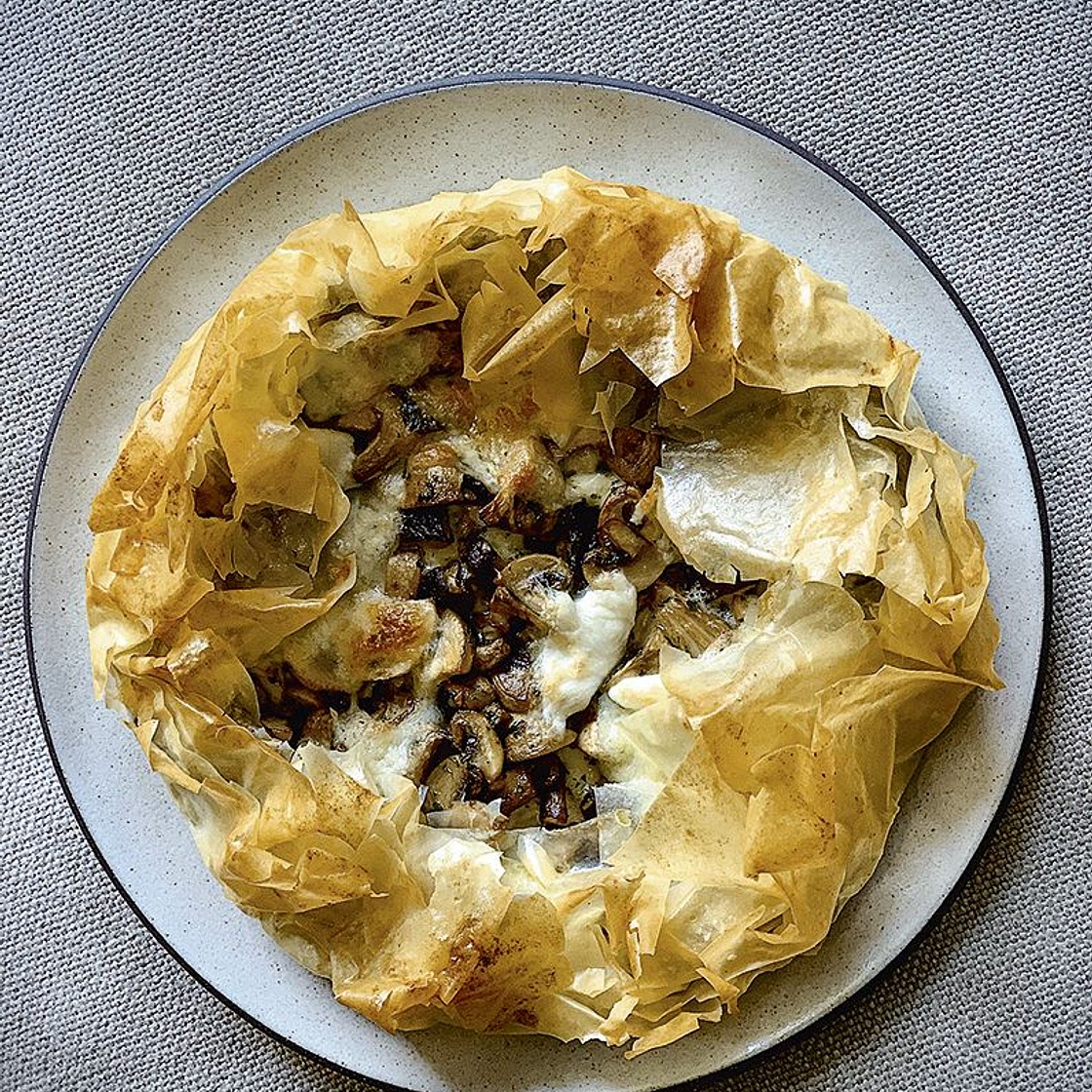 Tarte mozzarella-champignons