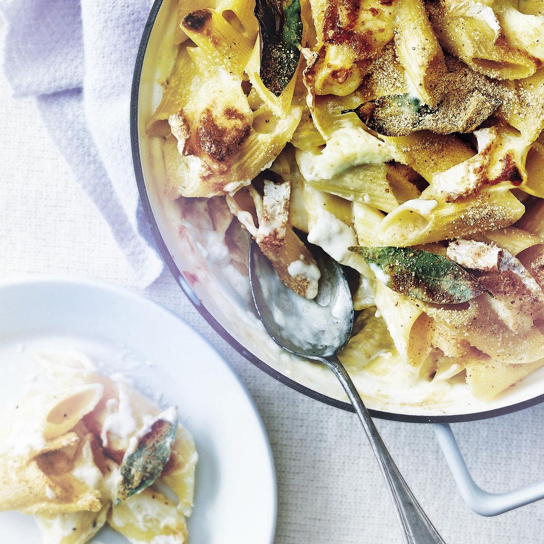 Macaroni and cheese au chaource