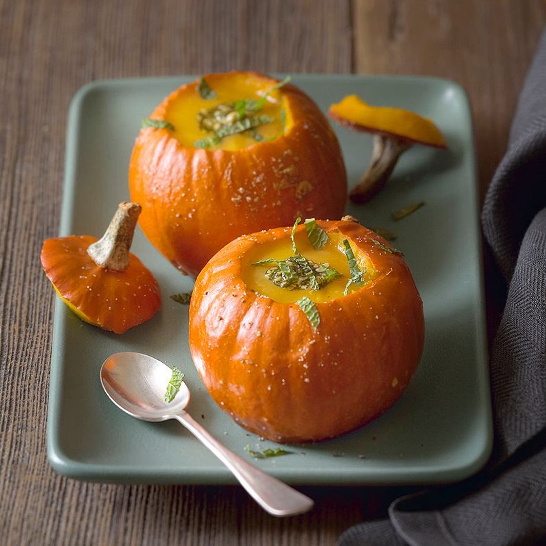 Crème de potiron aux noix