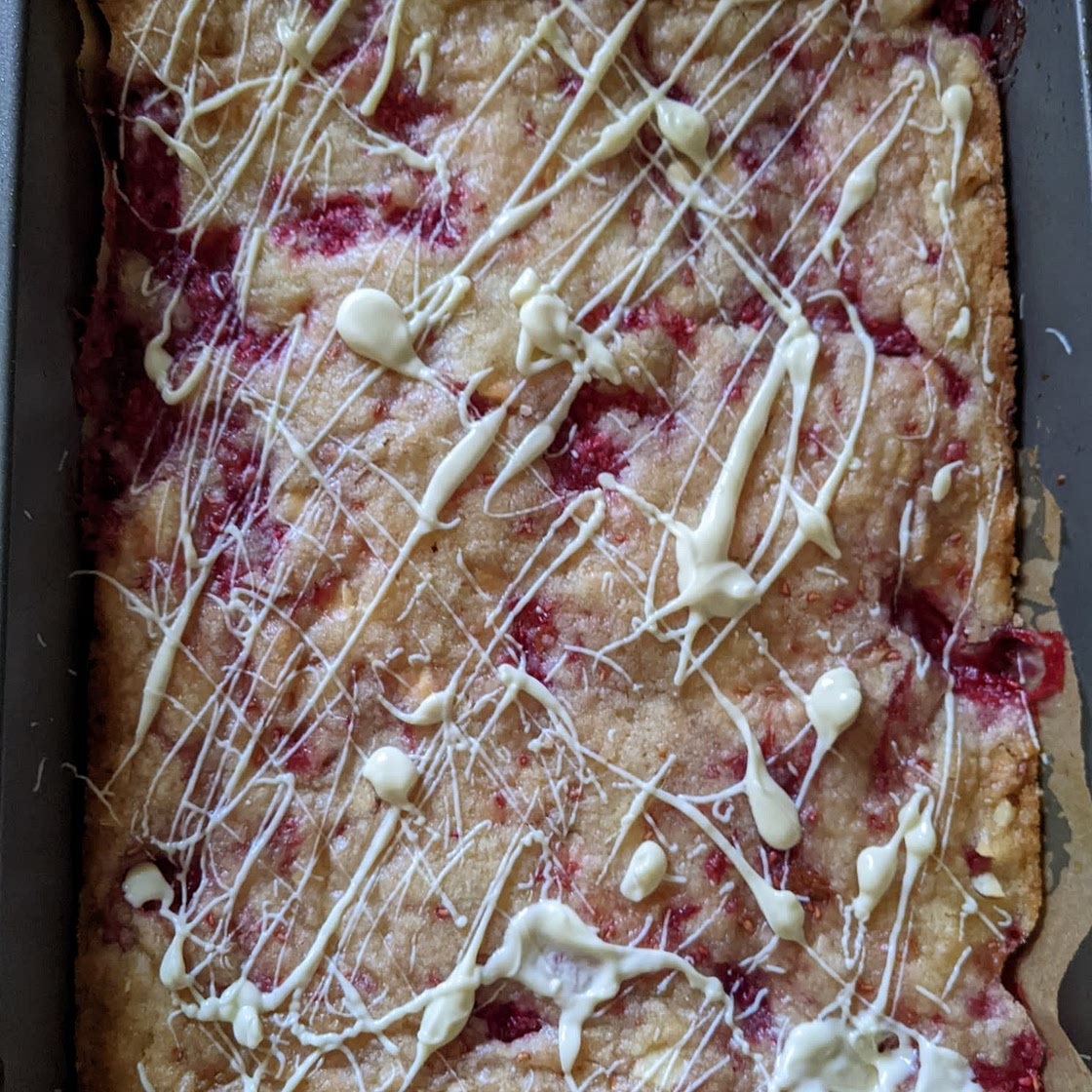 Raspberry Blondies
