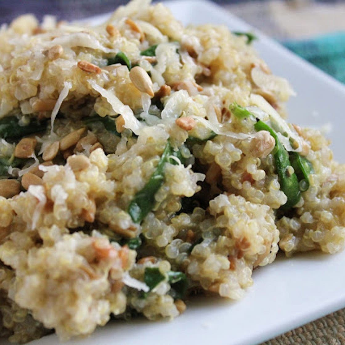 Parmesan Spinach Quinoa - Delicious as it Looks
