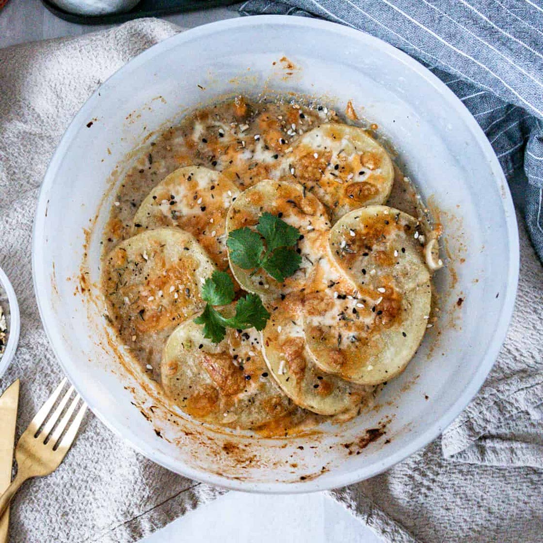 Microwave Gluten Free Au Gratin Potatoes