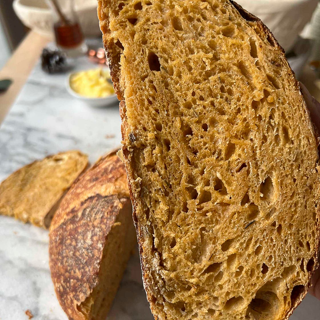 Pumpkin Sourdough Bread