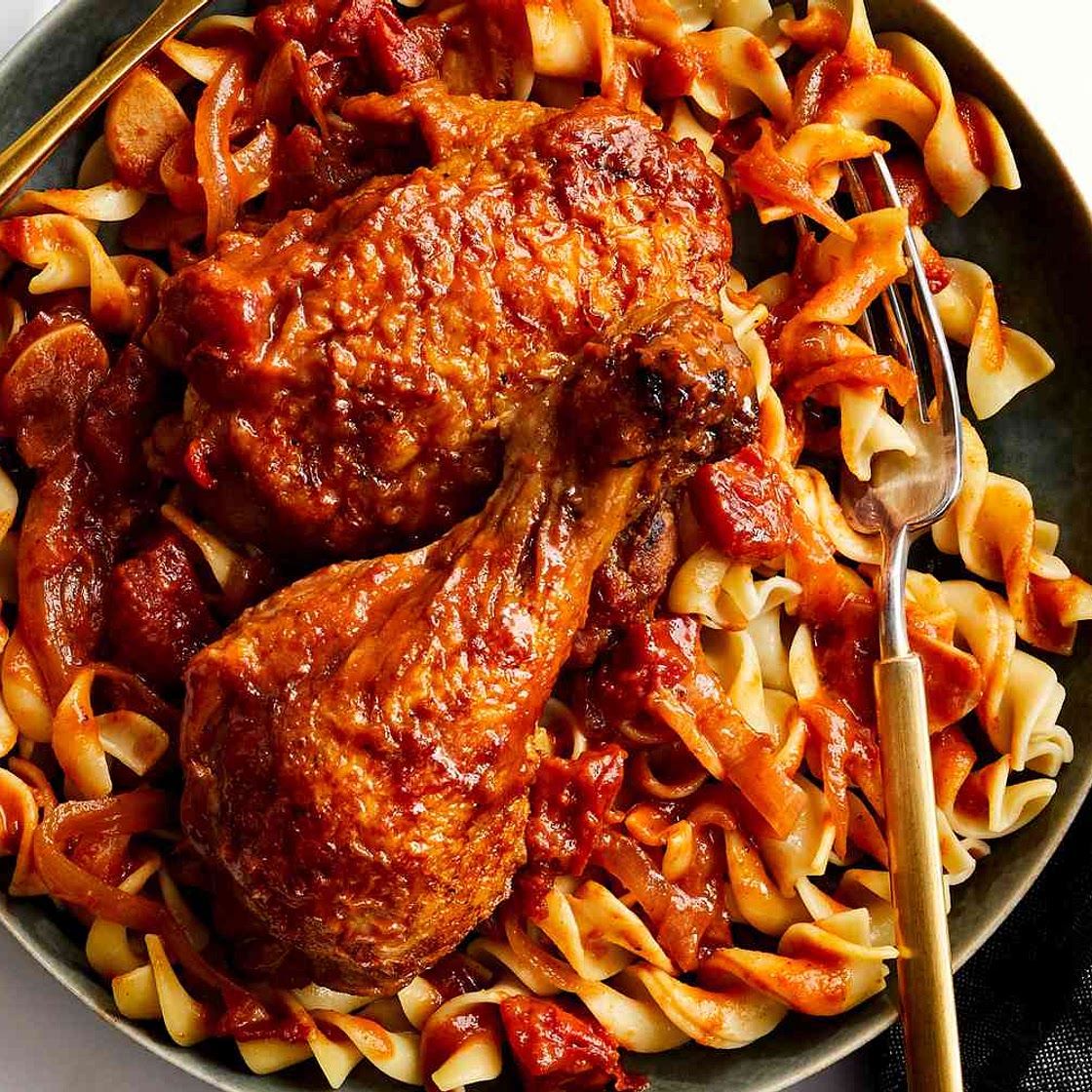 Brisket-Braised Chicken