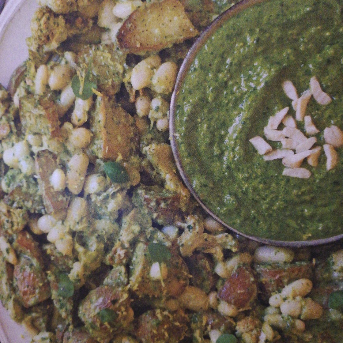 Assado de feijão com pesto