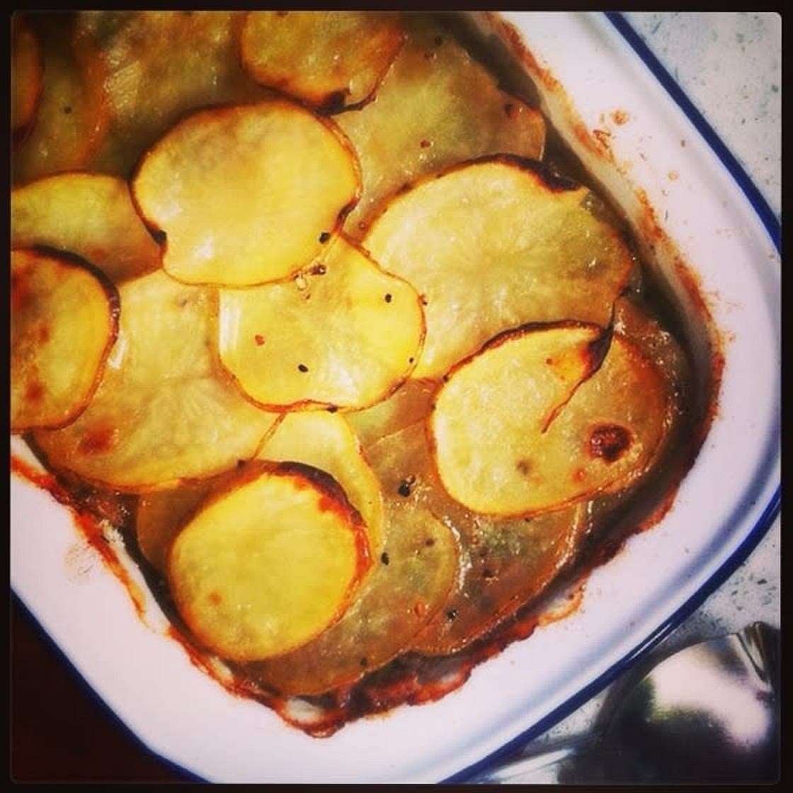 Lamb & Pea Pie With Crispy Sliced Potato Topping