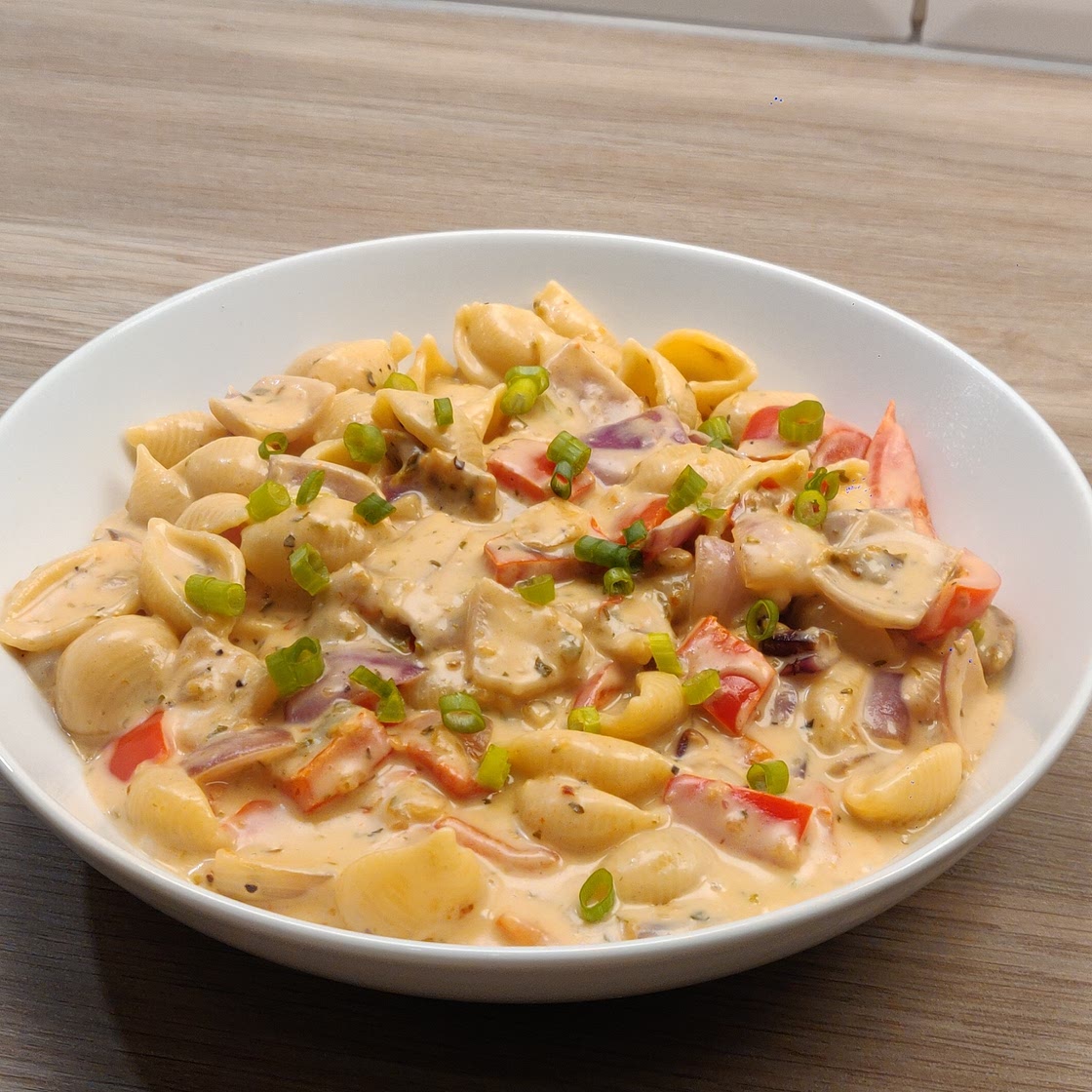 Coconut and Garlic Vegetable Pasta