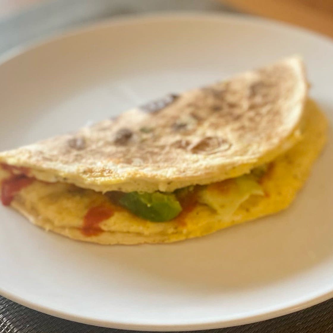 Breakfast Quesadillas with Fried Cheese