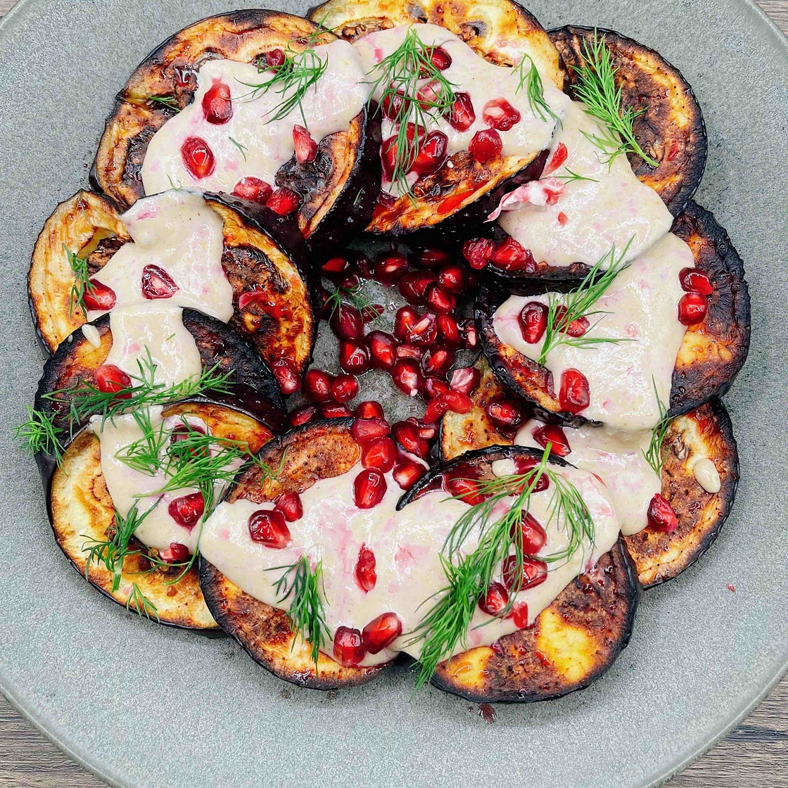 Roasted Eggplant with Tahini Sauce