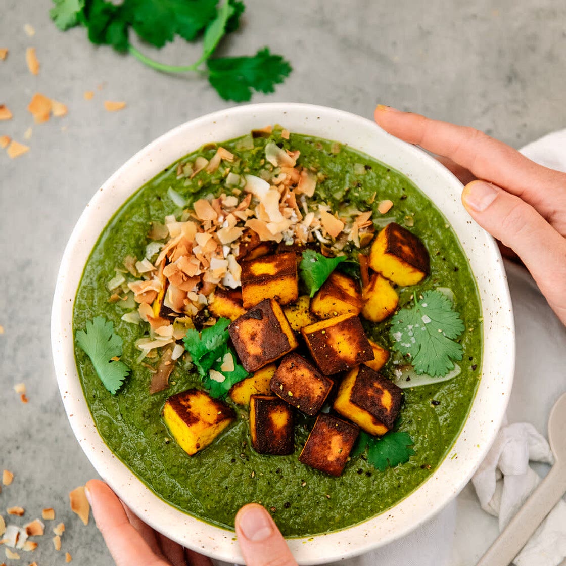 Zesty Silverbeet Curry With Golden Paneer