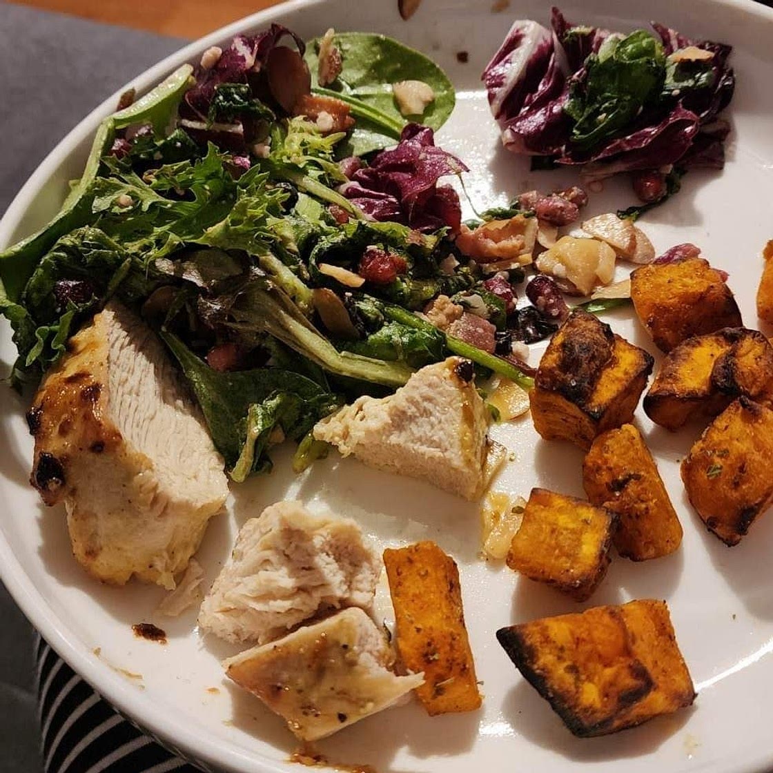 Holiday Salad with Maple Bacon Dressing