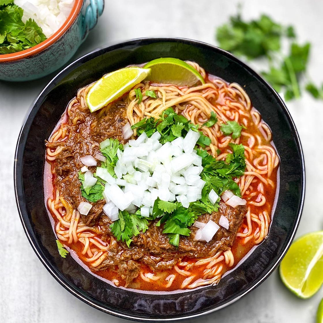 Easy 5 Ingredient Beef Birria Ramen (15 Minute Recipe!)