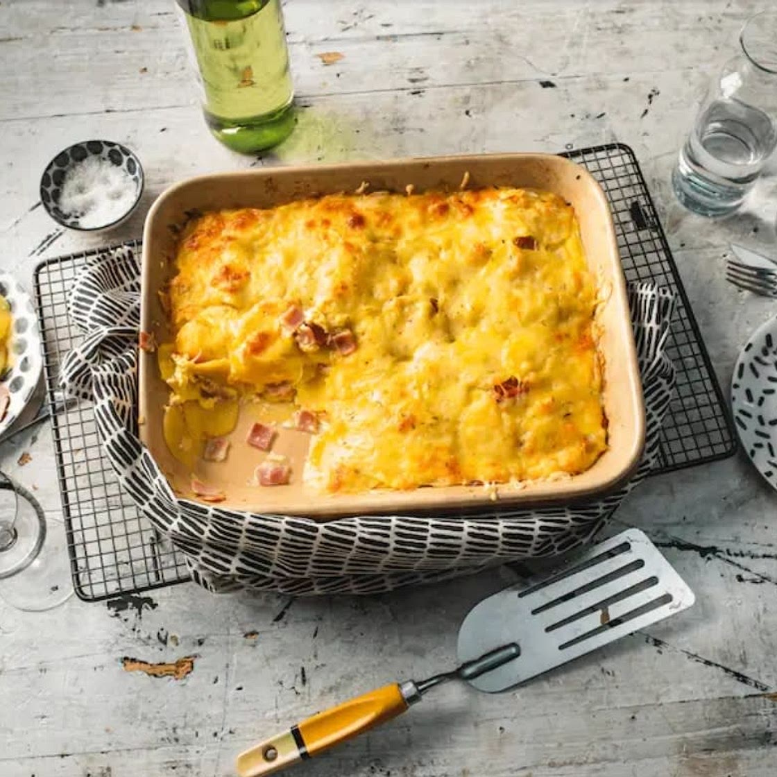 Kartoffelauflauf mit Schinken