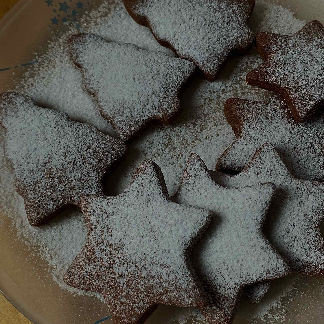 Chocolate sugar cookies ❄️