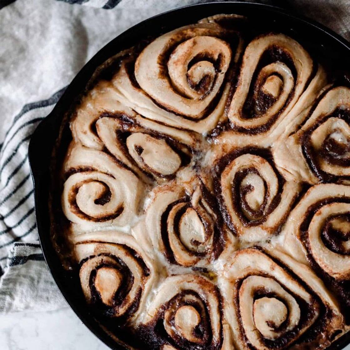 Sourdough Cinnamon Rolls With Cream Cheese Topping