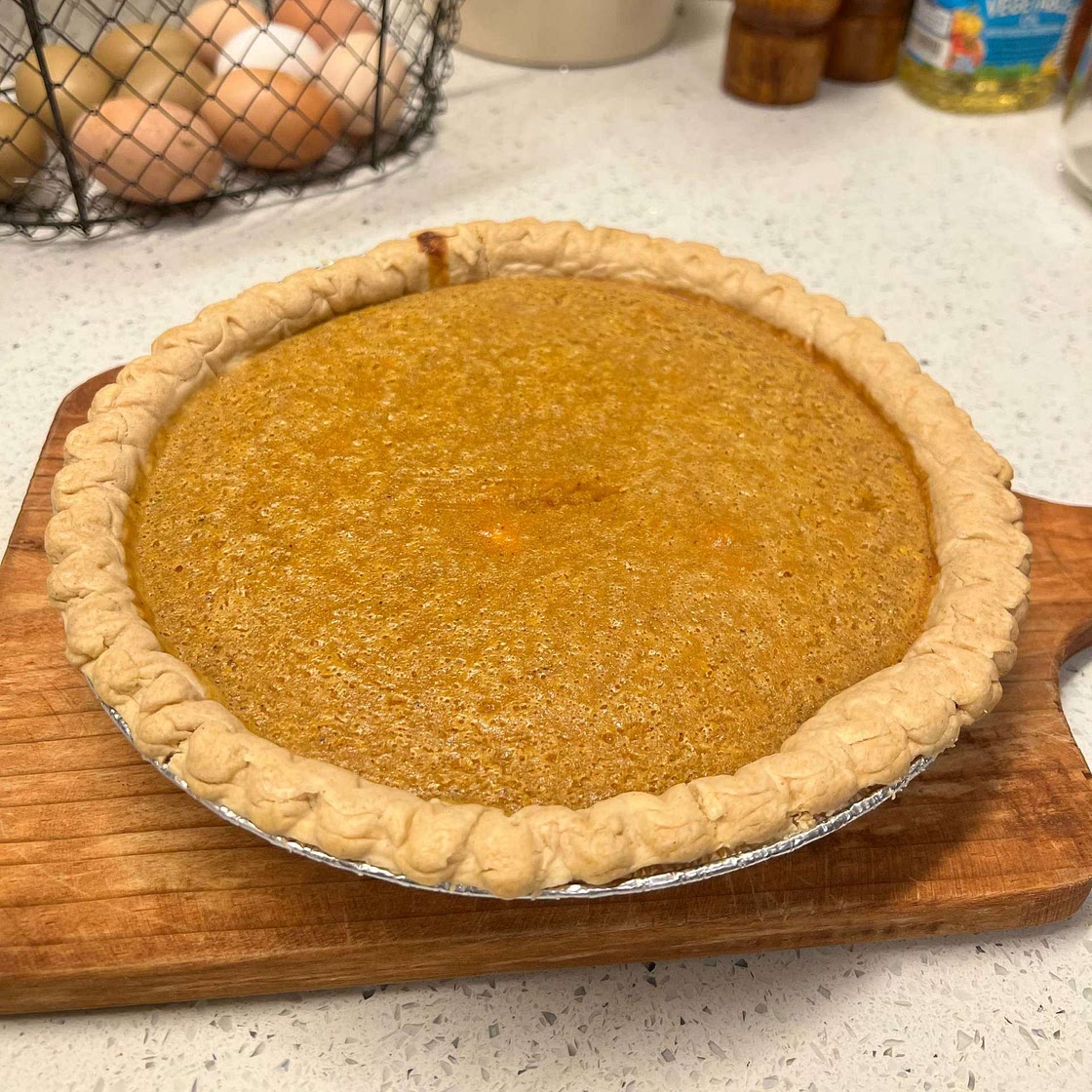 Air Fryer Brown Butter Sweet Potato Pie