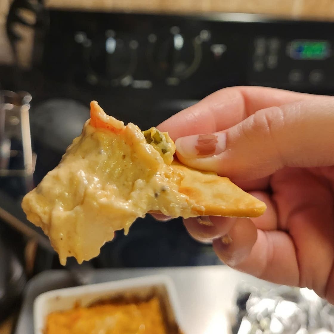 Cheesy Crab Dip with Smoky Paprika Crinkle Fries