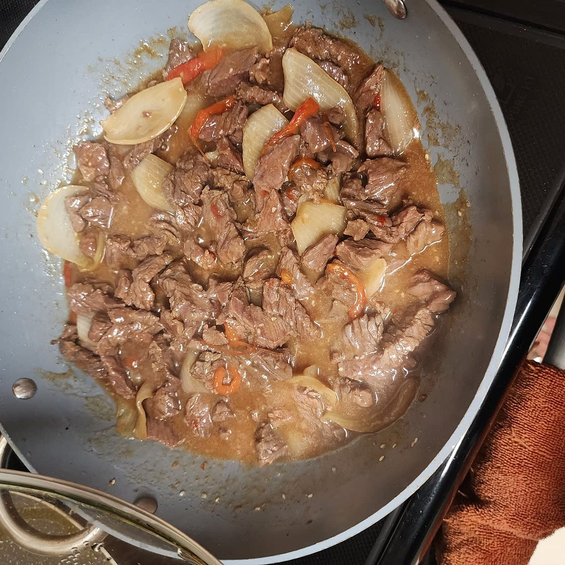 Teriyaki Steak Bites with Green Pepper and Onion