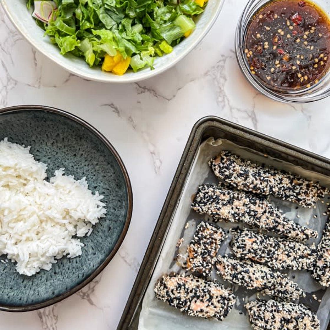 Ginger Sesame Crusted Salmon