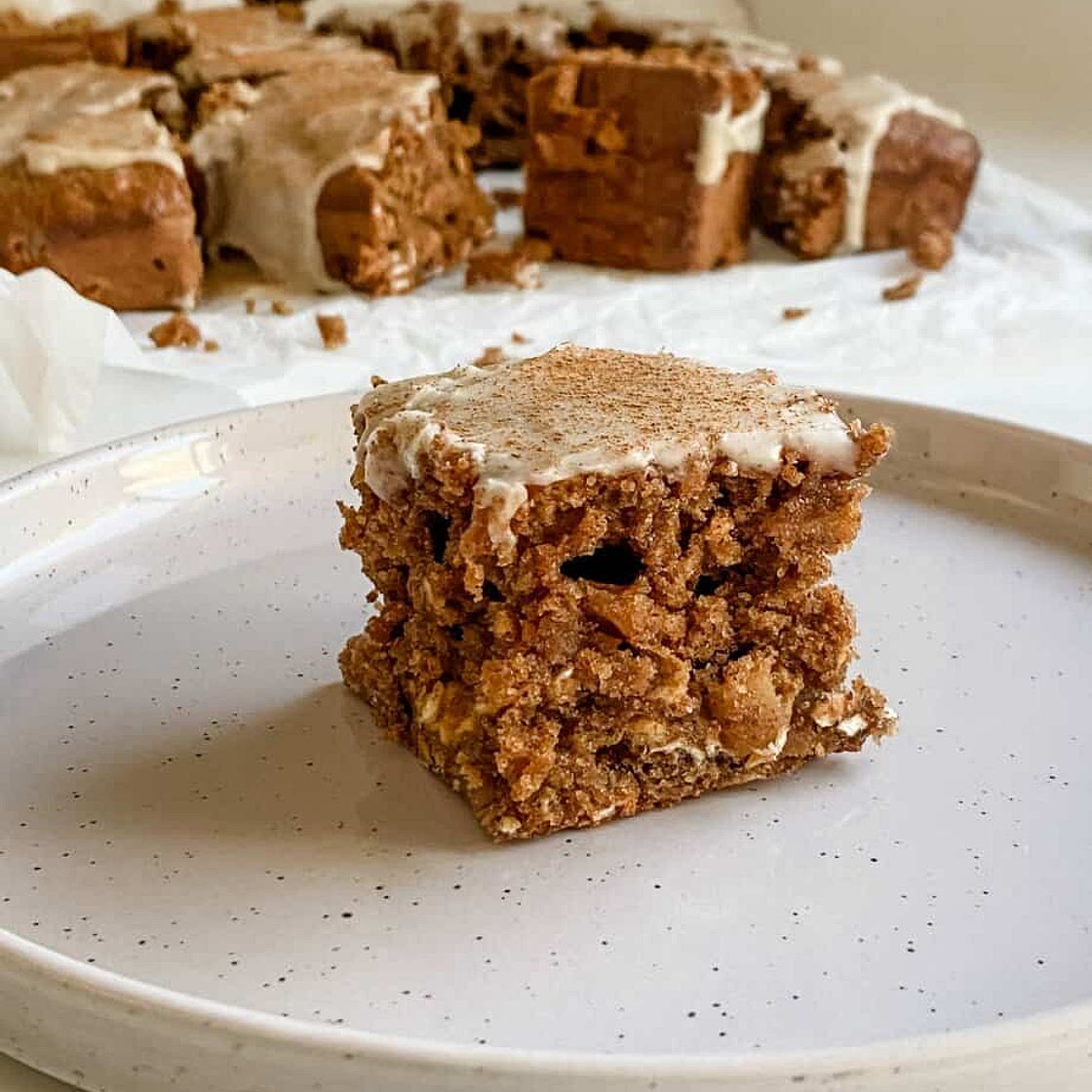 Maple Glazed Apple Blondies