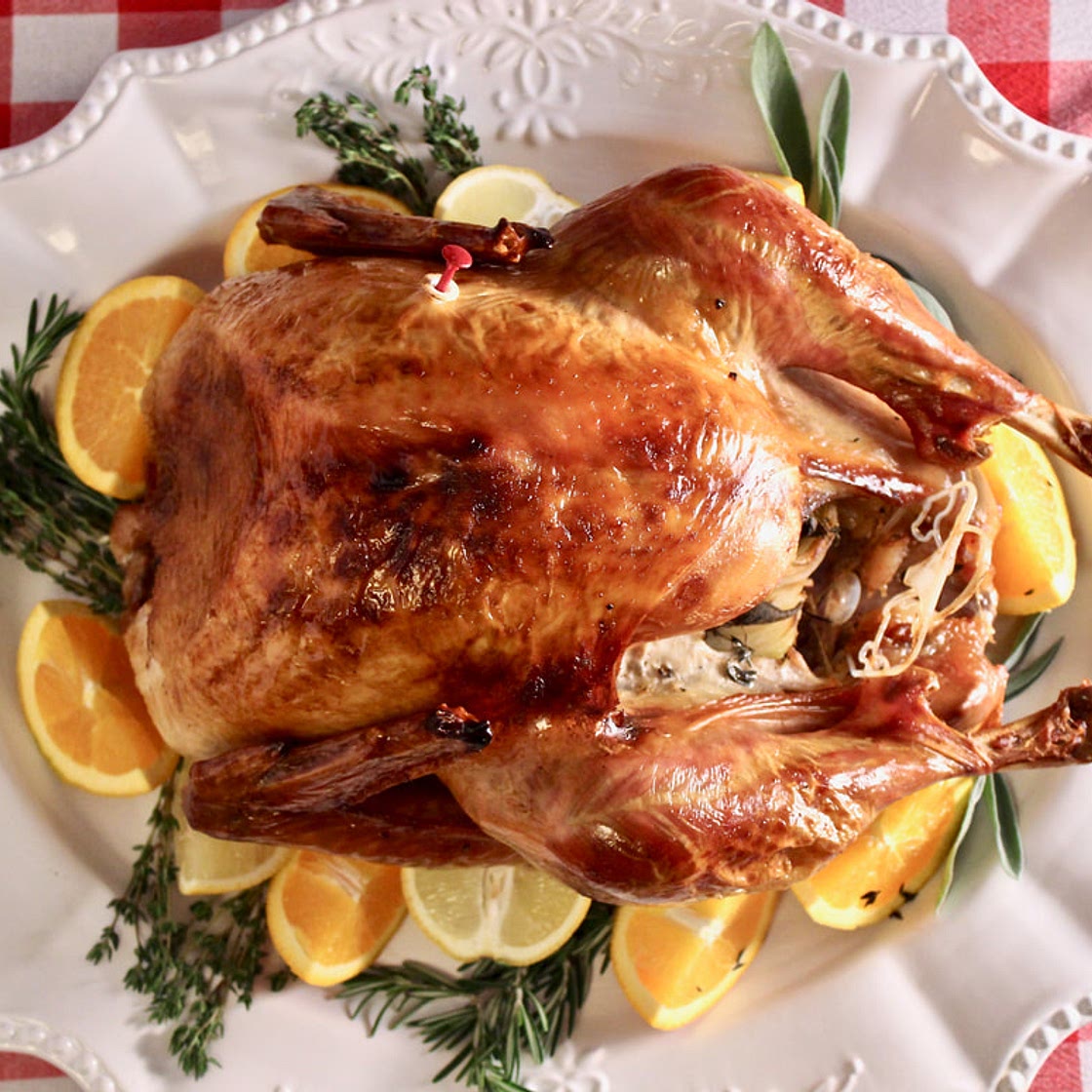 The Best Dry Brined Turkey with Citrus and Fresh Herbs