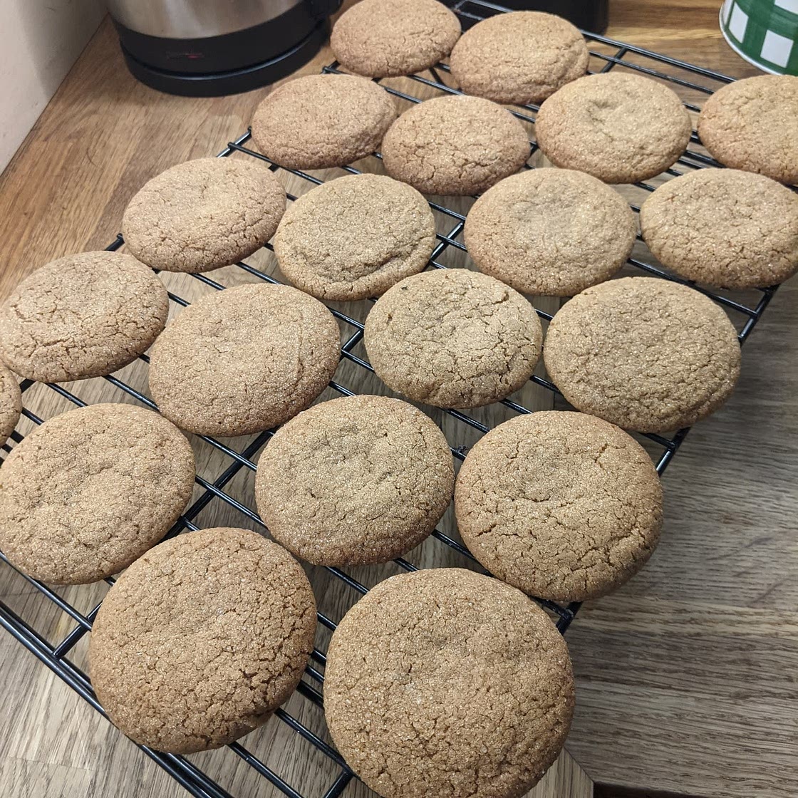 Big Soft Ginger Cookies