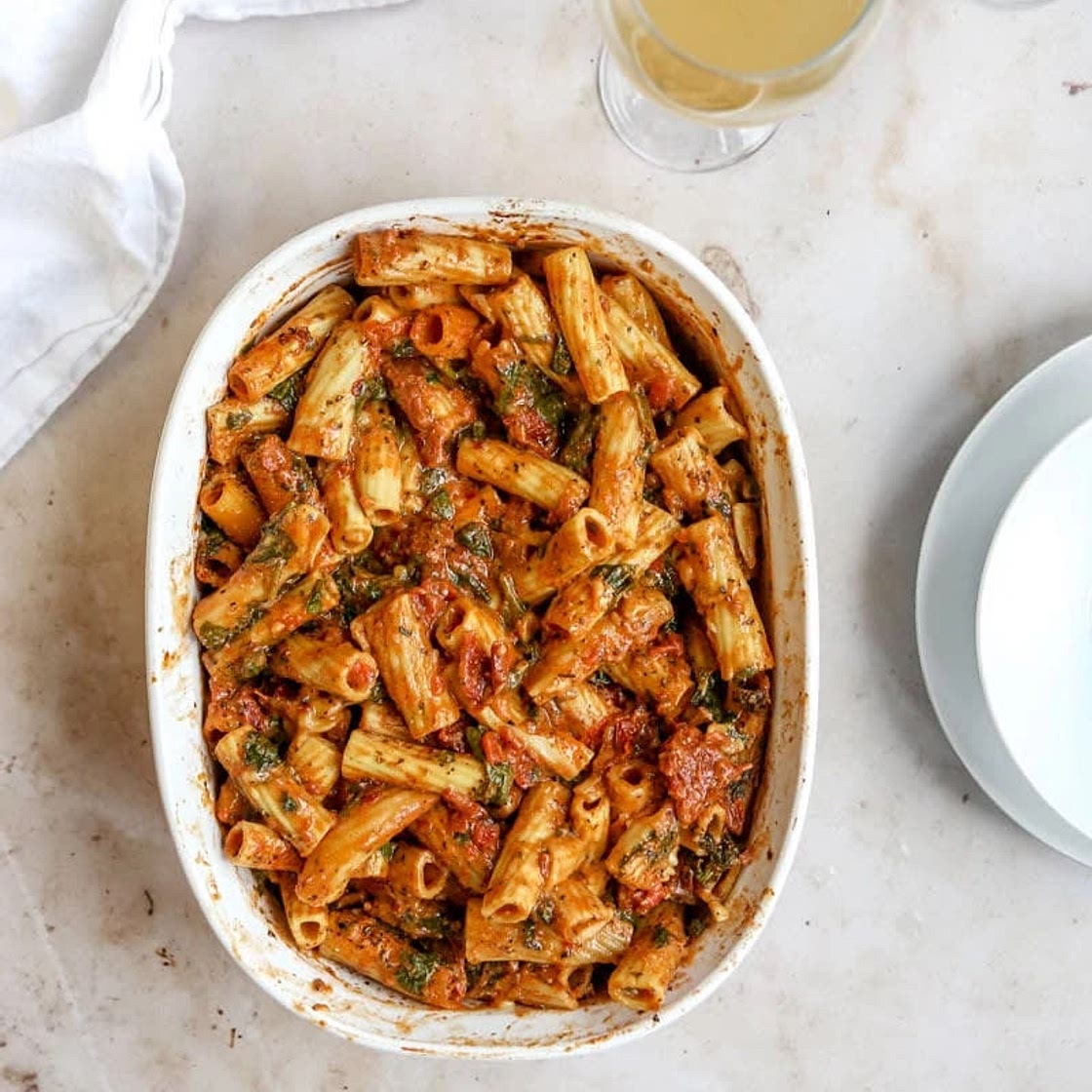 Vegan Sun-Dried Tomato Pasta Bake