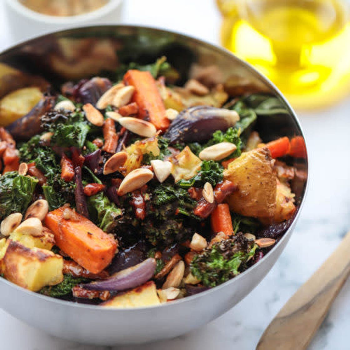 Roasted Potato & Crispy Kale Salad